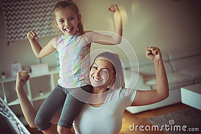 Happy and strong Stock Photo