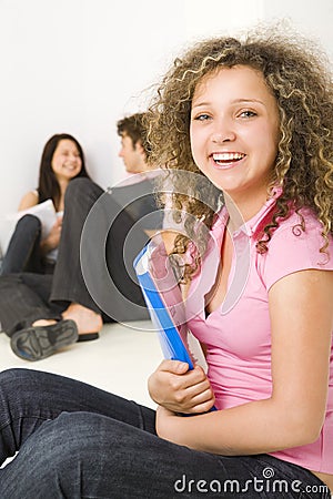 Happy students Stock Photo