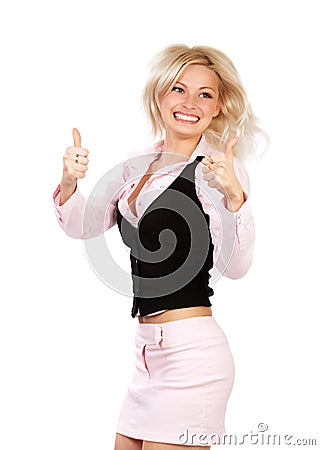 Happy successful businesswoman Stock Photo