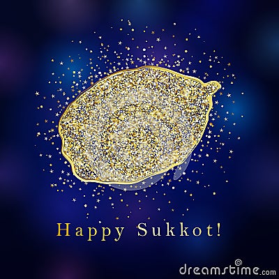 Happy Sukkot congratulations Vector Illustration
