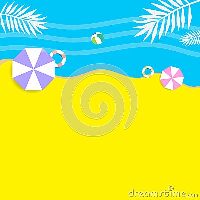 Happy summer background layout for banners. yellow space. good for promotion Vector Illustration