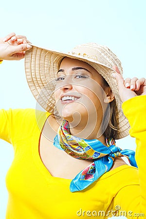 Happy summer girl Stock Photo