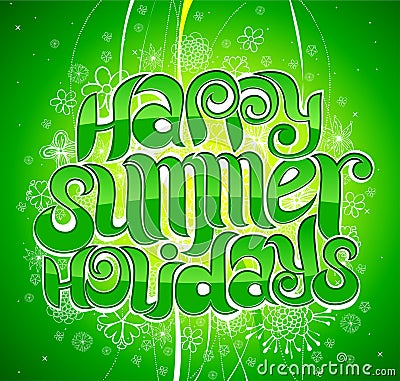 Happy summer holidays Vector Illustration