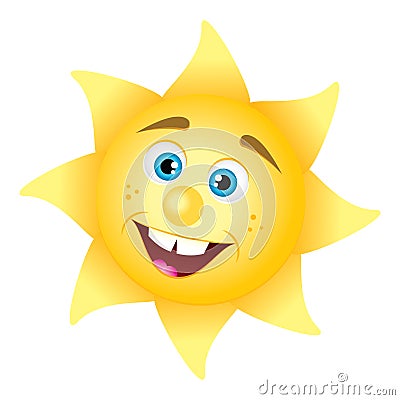 Happy sun Vector Illustration