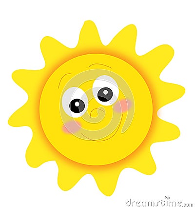 Happy sun Cartoon Illustration