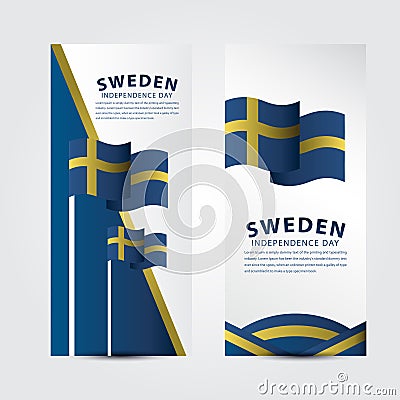 Happy Sweden Independence Day Celebration Vector Template Design Illustration Vector Illustration