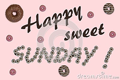 Happy sweet Sunday Cartoon Illustration