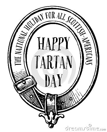 Happy Tartan Day Vector Illustration