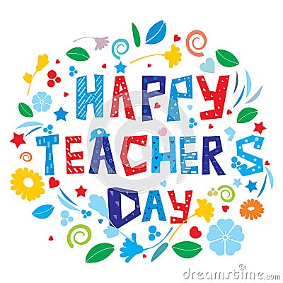 Happy Teacher's Day Vector Illustration