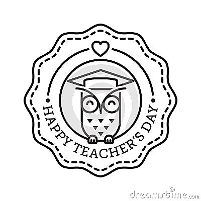 Happy teacher's day design. Vector illustration decorative design Vector Illustration