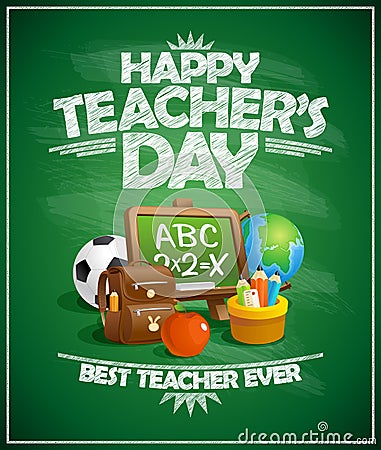 Happy teacher`s day Vector Illustration