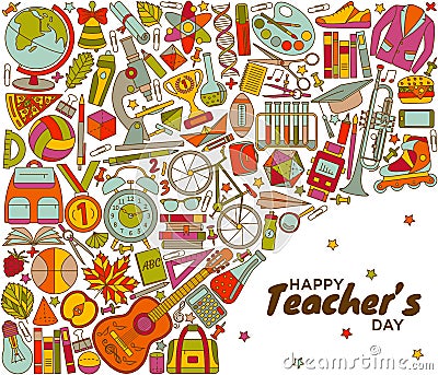 Happy Teachers Day background Vector Illustration