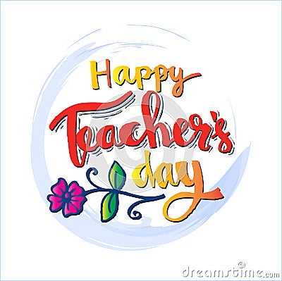 Happy teachers day card Vector Illustration