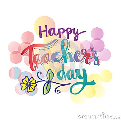 Happy teachers day card Vector Illustration