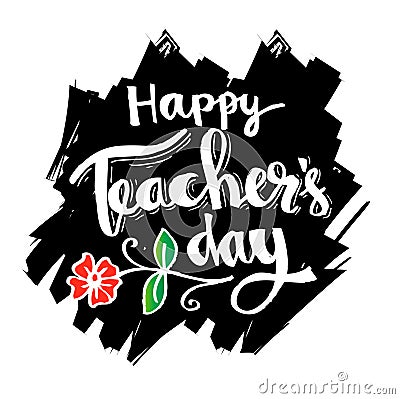 Happy teachers day card Vector Illustration