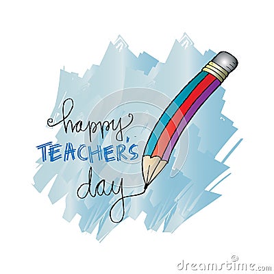 Happy teachers day card Vector Illustration