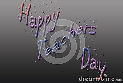 Happy teachers day greeting card Stock Photo