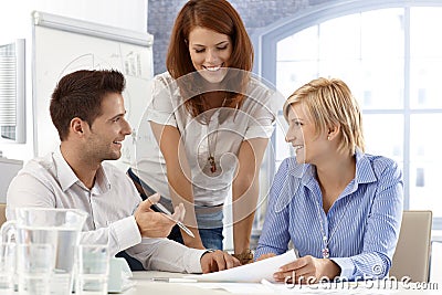 Happy team work Stock Photo