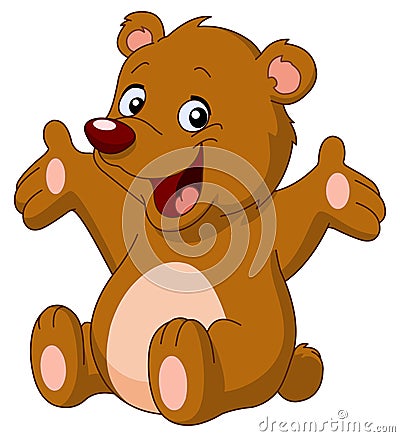 Happy teddy bear Vector Illustration