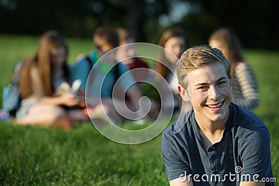 Happy Teen Male Stock Photo