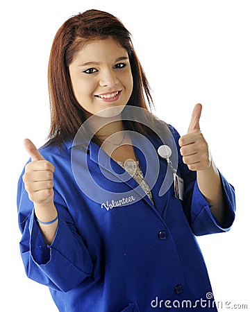 Happy Teen Volunteer Stock Photo