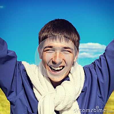 Happy Teenager outdoor Stock Photo