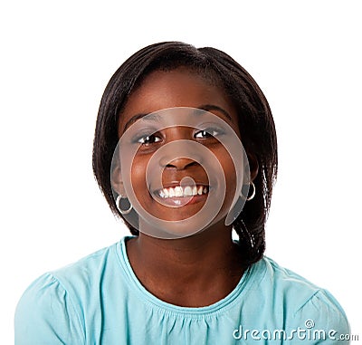 Happy teenager smiling Stock Photo