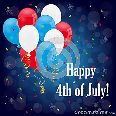 Happy 4th of july Vector Illustration