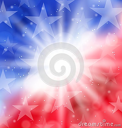 Happy 4th of July card with place for text Vector Illustration