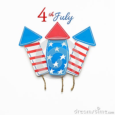 Happy 4th of July. Stock Photo