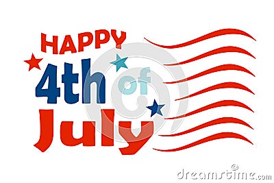 Happy 4th of July design Vector Illustration