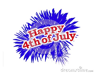 Happy 4th of July Graphic Logo Stock Photo