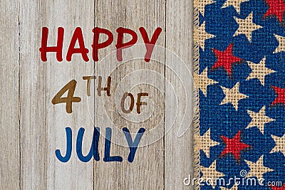 Happy 4th of July greeting Stock Photo