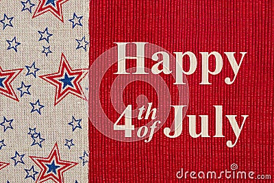 Happy 4th of July greeting Stock Photo