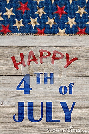 Happy 4th of July greeting Stock Photo