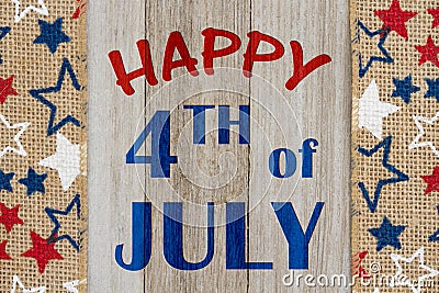 Happy 4th of July greeting Stock Photo