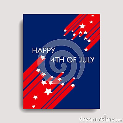 Happy 4th of July Vector Illustration