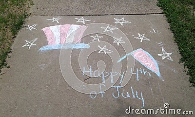 Happy 4th Of July Message Editorial Stock Photo