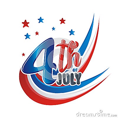 Happy 4th of July, USA Independence Day Vector Design Vector Illustration