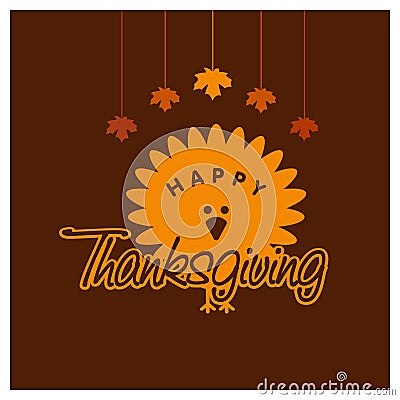 Happy Thanks giving day design vector Vector Illustration