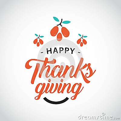 Happy Thanks Giving Vector Template Design Illustration Vector Illustration