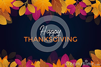 Happy Thanksgiving background vector illustration Vector Illustration