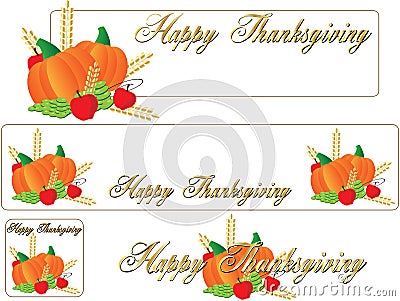 Happy thanksgiving banner Stock Photo