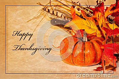 Happy Thanksgiving Card Stock Photo