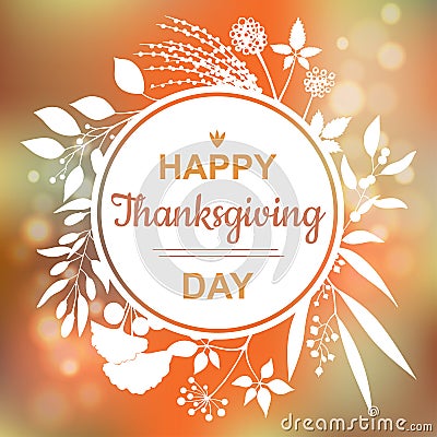 Happy Thanksgiving card design Vector Illustration