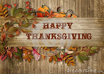 Happy Thanksgiving Card Stock Photo