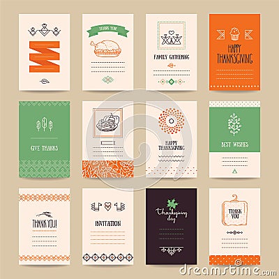 Happy Thanksgiving Congratulations Design Template Vector Illustration