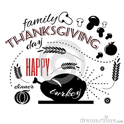 Happy Thanksgiving Day banner Vector Illustration