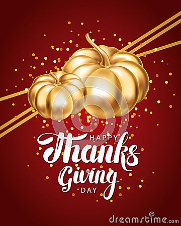 Happy thanksgiving day greeting card Vector Illustration