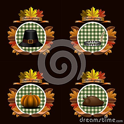 Happy Thanksgiving Day Cartoon Illustration